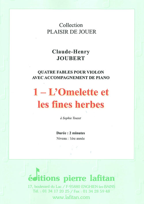 4 Fables- 1. L'Omelette Et Les Fines Herbes (JOUBERT CLAUDE-HENRY)