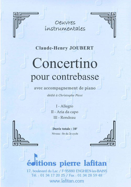Concertino Pour Contrebasse (JOUBERT CLAUDE-HENRY)