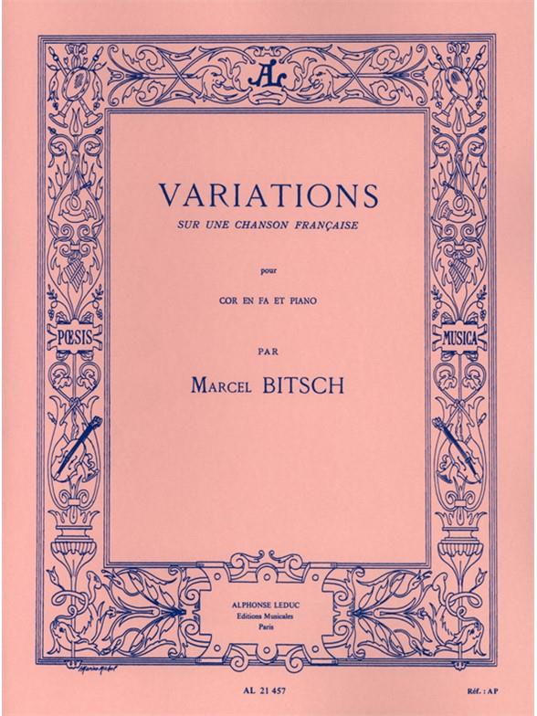 Variations Sur Une Chanson Francaise Cor En Fa Et Piano