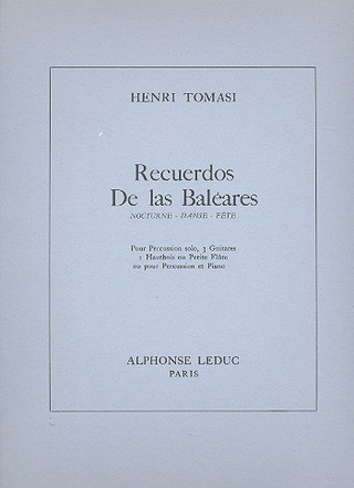 Recuerdos De Las Baleares Version N02/Percussion/3 Guit/1 Hautbois Et Piano
