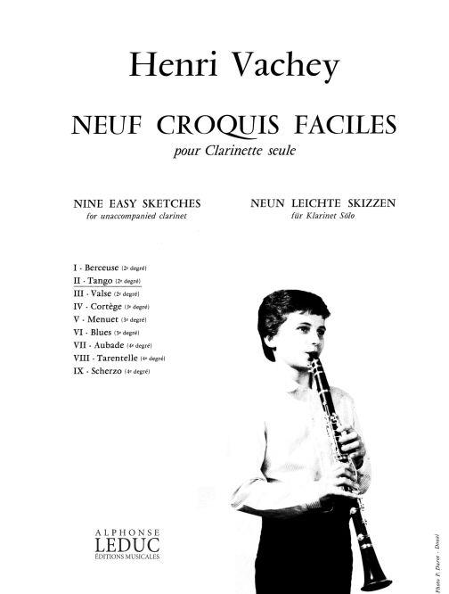 9 Croquis Faciles N02:Tango Clarinette Seule