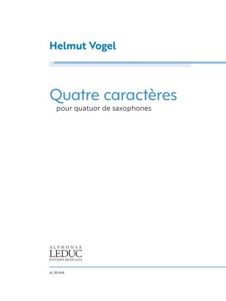 Quatre Caractères for saxophone quartet