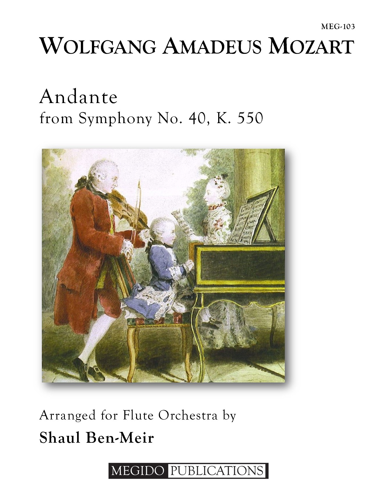 Andante from Symphony No. 40, K. 550 for Flute Orchestra (MOZART WOLFGANG AMADEUS)