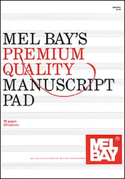 Premium Quality Manuscript Pad Ten - Stave