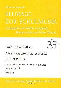 Musikalische Analyse Und Interpretation Band 3