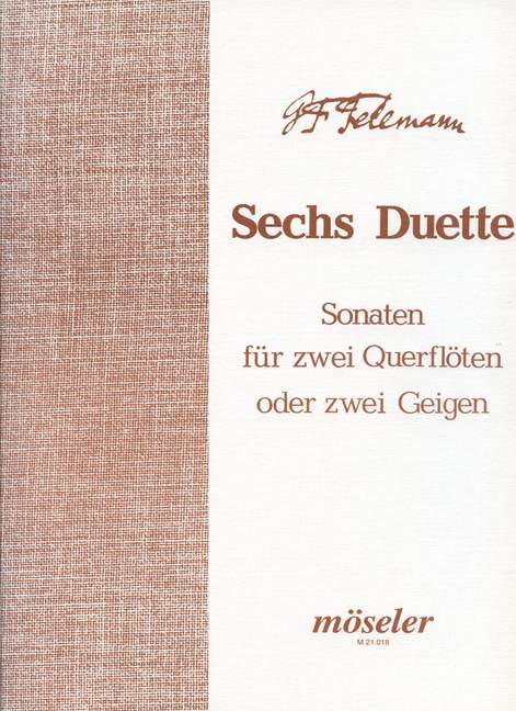 6 Duette/Sonaten Op. 2 Twv 40:101-106 (TELEMANN GEORG PHILIPP)