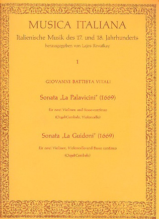 Sonata 'La Guidoni' Und Sonata 'La Palavicini' (VITALI GIOVANNI BATTISTA)