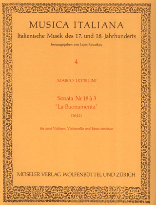 Sonata Nr. 18 'La Buonamente' (UCCELLINI MARCO)