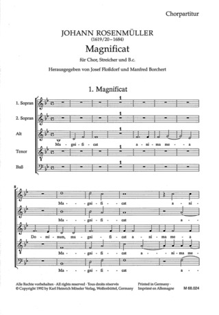 Magnificat B-Dur (ROSENMULLER JOHANN)