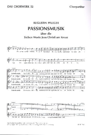 Passionsmusik (PFLEGER AUGUSTIN)