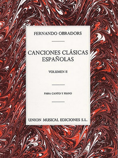 Canciones Clasicas Espanolas 2 (OBRADORS FERNANDO)