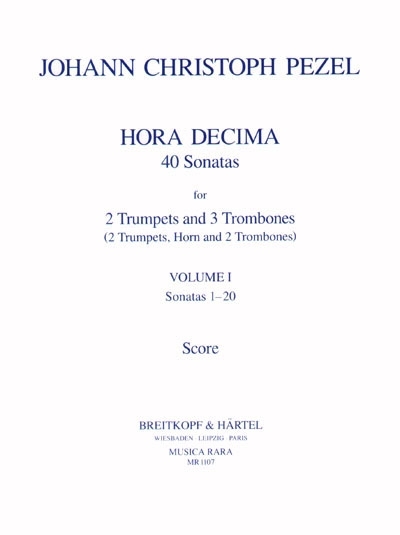 Sämtl.'Hora Decima'- Sonaten 1 (PEZEL JOHANN CHRISTOPH)