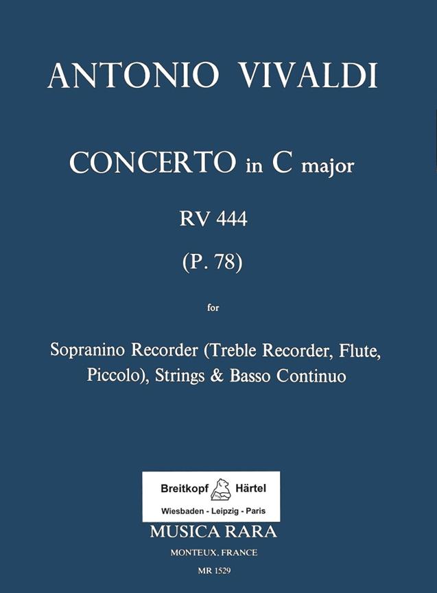 Concerto In C Rv 444 Für Sopranino, Str, Bc. (VIVALDI ANTONIO)