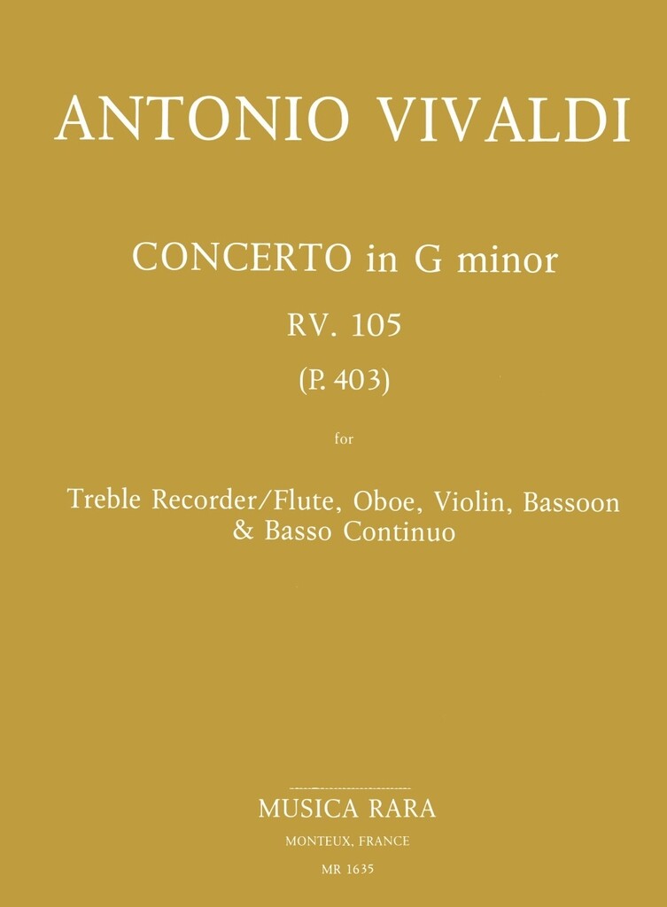 Konzert In G Rv 105 (VIVALDI ANTONIO)