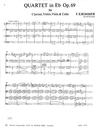 Quartett In Es Op. 69
