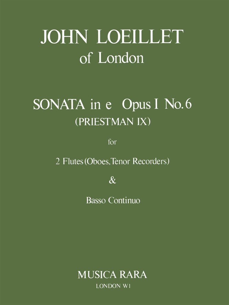 Sonate In E Op. 1/6
