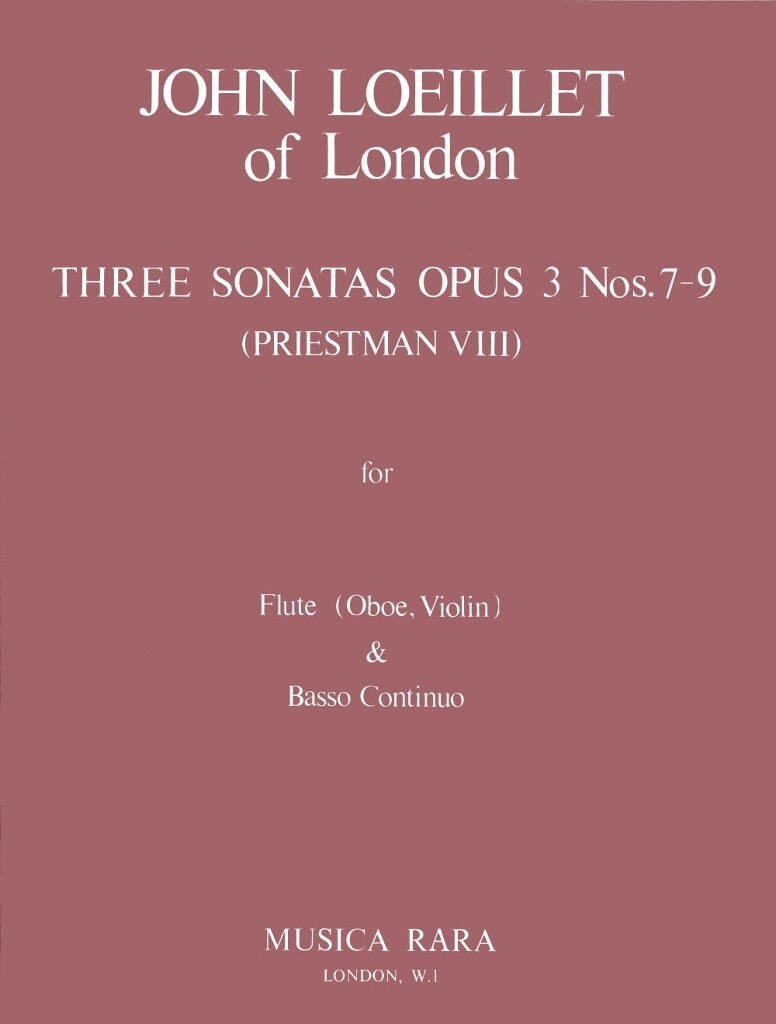 Zwoelf Sonaten Op. 3/7-9 (LOEILLET JEAN-BAPTISTE)