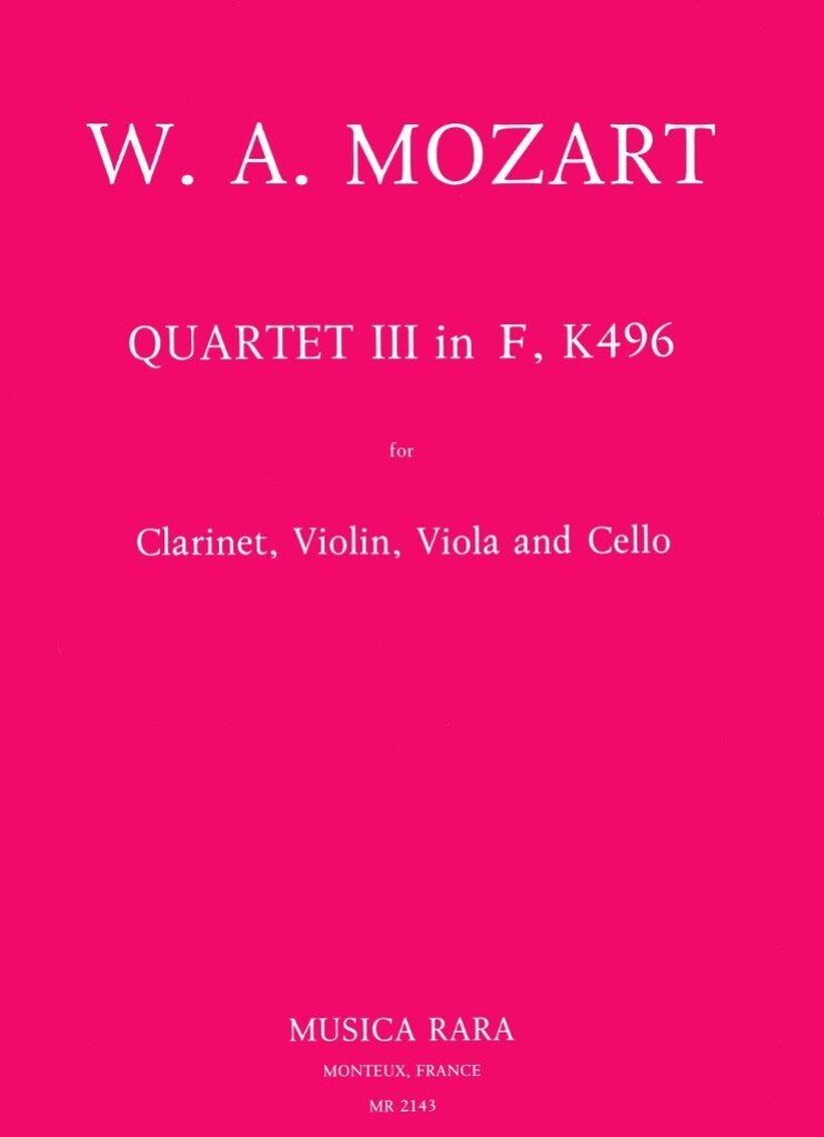 Quartett Nr. 3 F Nach Kv 496