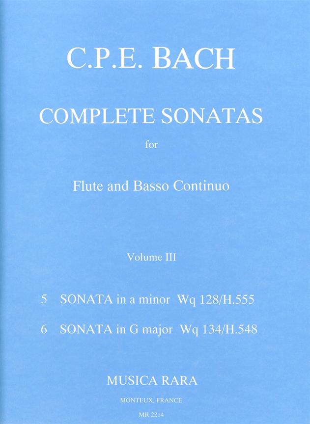 Sonaten, Band 3 Wq 128, 134 (BACH CARL PHILIPP EMMANUEL)
