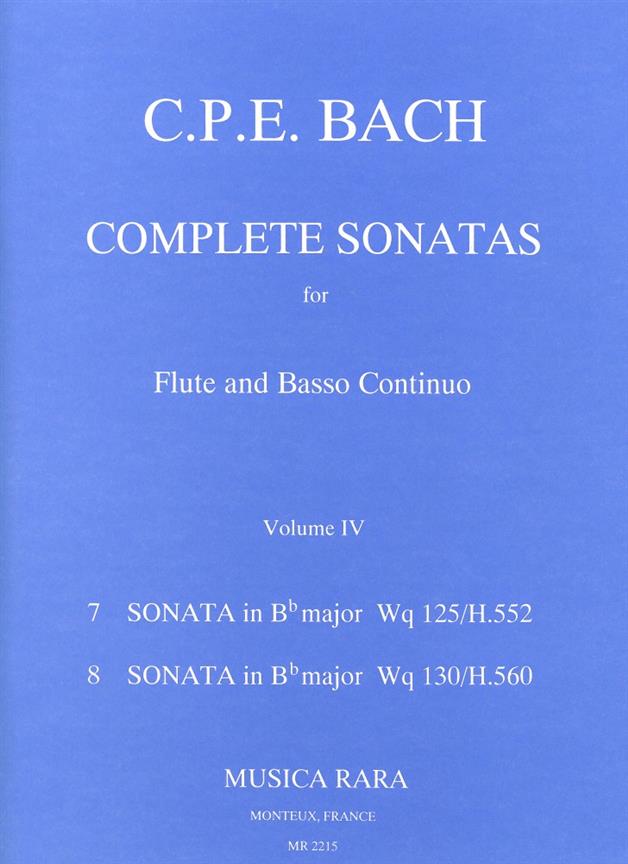 Sonaten, Band 4 Wq 125, 130 (BACH CARL PHILIPP EMMANUEL)