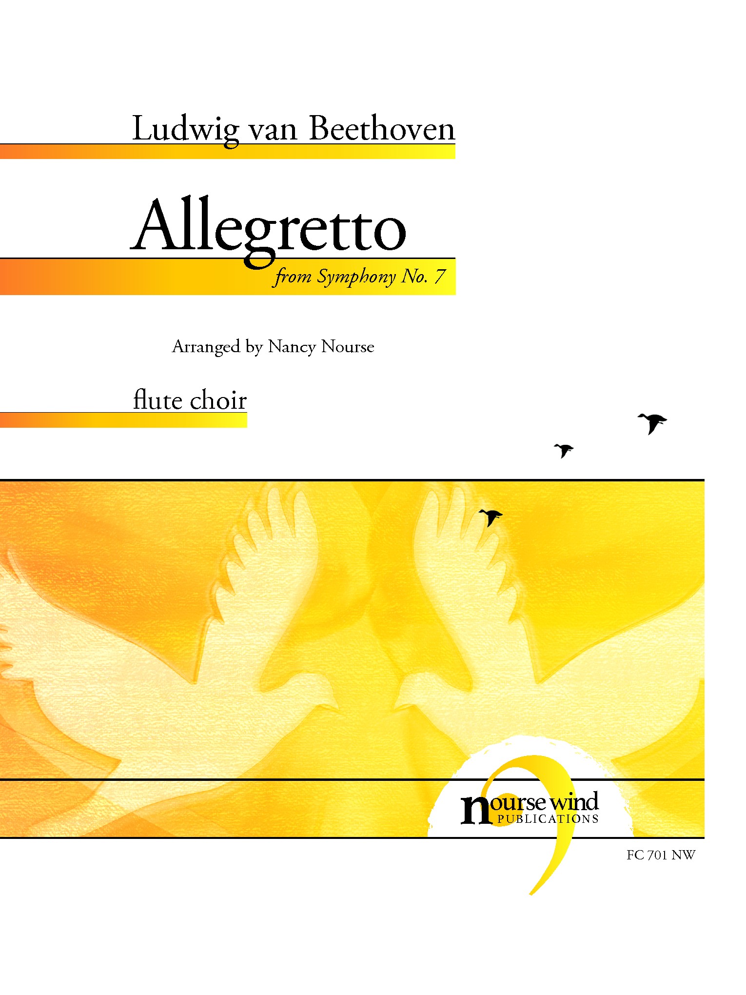 Allegretto from Symphony No. 7 for Flute Choir (BEETHOVEN LUDWIG VAN)