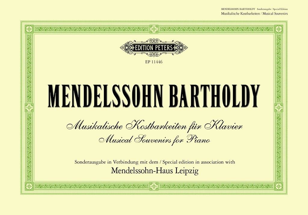 MUSICAL SOUVENIRS FOR PIANO (MENDELSSOHN-BARTHOLDY FELIX)