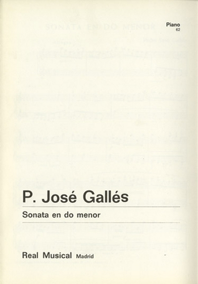 Sonata Do Menor (GALLES J)
