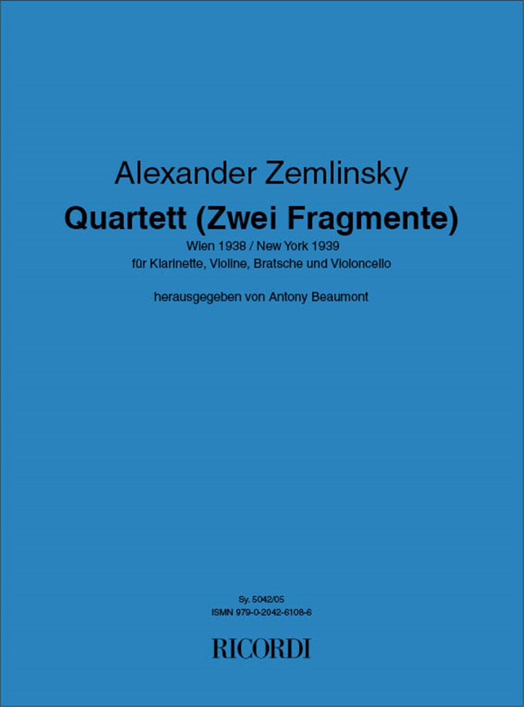 Quartett (2 Fragmente) 1938-1939 (ZEMLINSKY ALEXANDER)