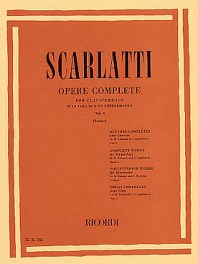 Opere Complete Per Clav. Vol.1 (SCARLATTI DOMENICO)