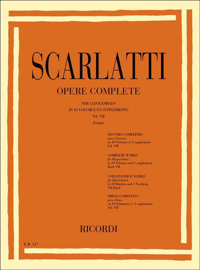 Opere Complete Per Clavicembalo In Dieci Volumi E Un Supplemento (SCARLATTI DOMENICO)