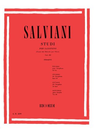Studi Per Saxofono - Tratti Dal Metodo Vol.III (SALVIANI CLEMENTE)