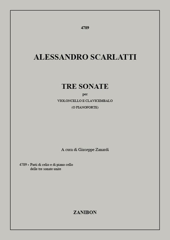 3 Sonate Per Violoncello E Clavicembalo (SCARLATTI ALESSANDRO)