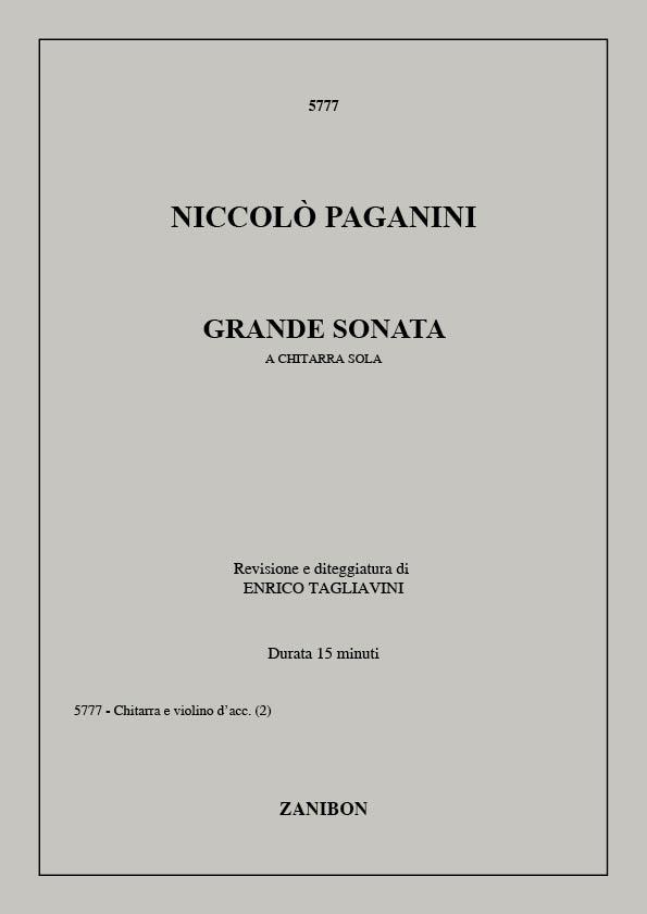 Grande Sonata A Chitarra Sola Per Chitarra E Violino D'Accompagnamento (PAGANINI NICCOLO)