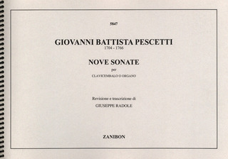 9 Sonate Per Clavicembalo O Organo (PESCETTI G)