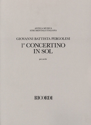 Concertini Per Archi: In Sol (PERGOLESI GIOVANNI BATTISTA)