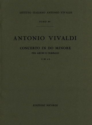 Concerto Per Archi E B.C.: In Do Min. Rv 120 - F.Xi/8 Tomo 30