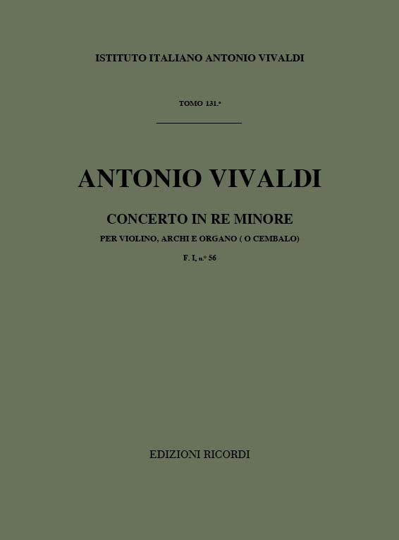 Concerto Per Vl.Archi E Bc: In Re Min. Op. IX N.8 Rv 238 F.I/56 Tomo 131 (VIVALDI ANTONIO)