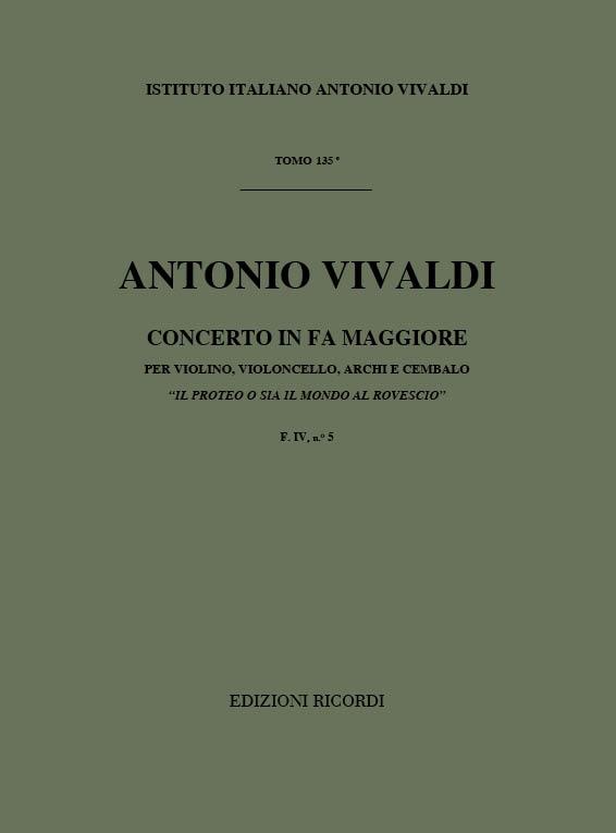 Concerto Per Vl. E Vc. Solisti Archi E Bc: In Fa Rv 544 F.IV/5 (VIVALDI ANTONIO)