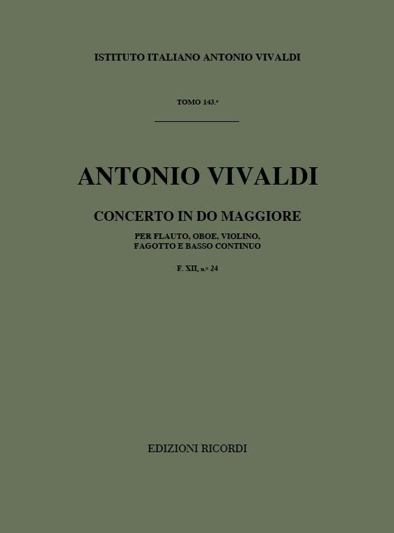 Concerto Per Str. Diversi E B.C.: In Do Rv 88 F.XII/24 Per Fl. Ob. Vl. E Fg. Tomo 143 (VIVALDI ANTONIO)