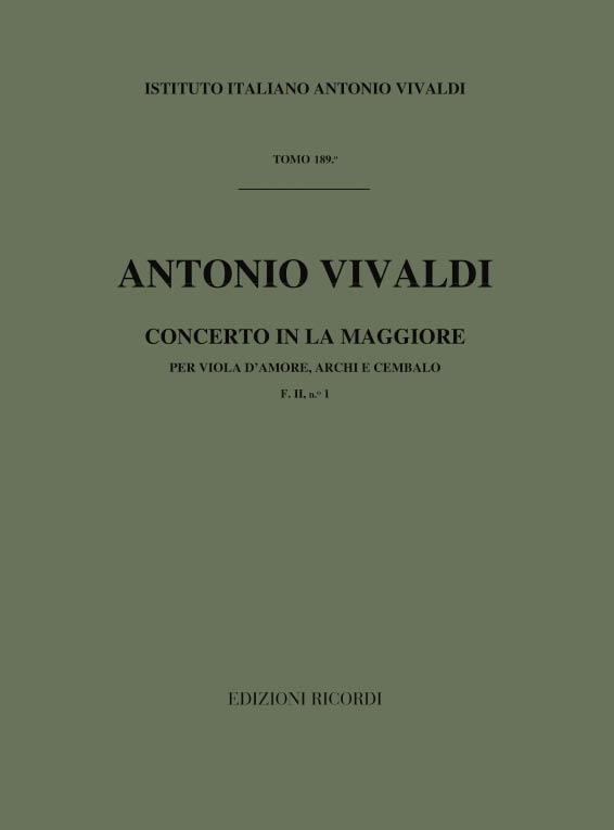 Concerto Per Vla D'Amore, Archi E B.C.: In La Rv 396 - F.II/1 Tomo 189 (VIVALDI ANTONIO)