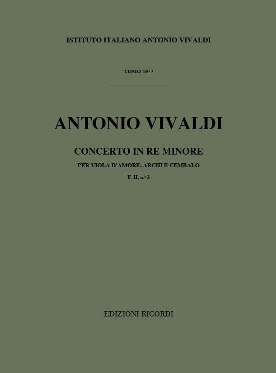 Concerto Per Vla D'Amore Archi E Bc: In Re Min. Rv 770 F.II/3 Tomo 197 (VIVALDI ANTONIO)