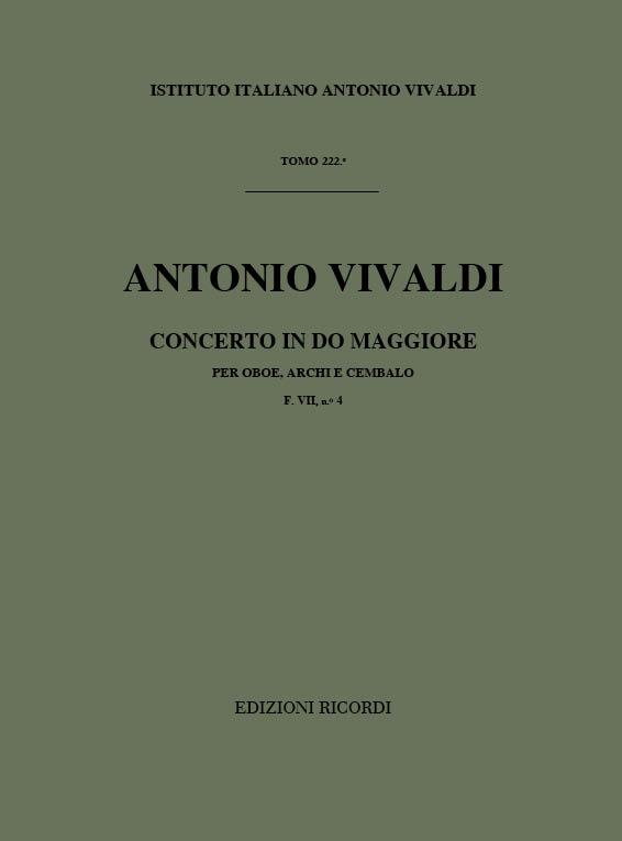Conc. Per Oboe, Archi E B.C.: In Do Rv 451 - F.VIi/4 Tomo 222 (VIVALDI ANTONIO)