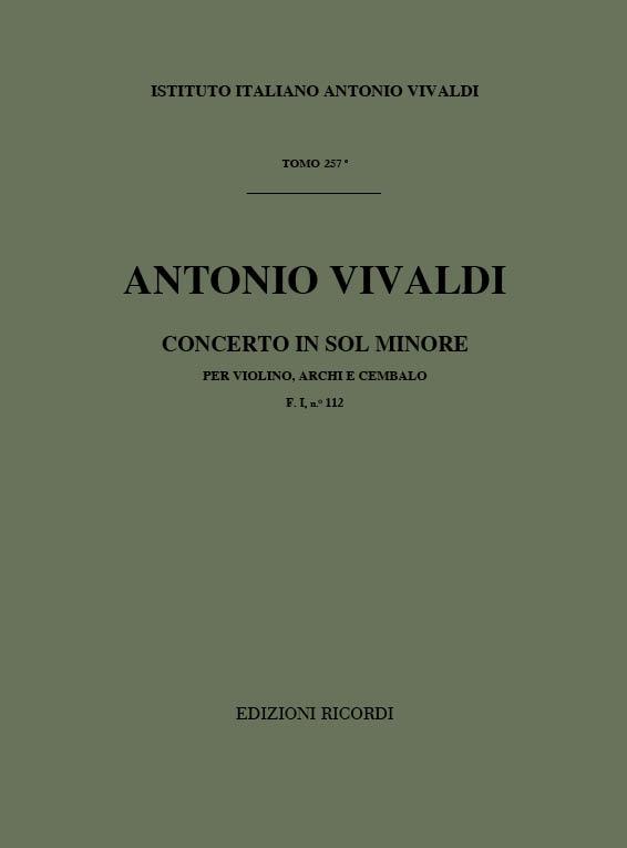 Concerto Per Vl., Archi E B.C.: In Sol Min. Rv 327 - F.I/112 Tomo 257 (VIVALDI ANTONIO)