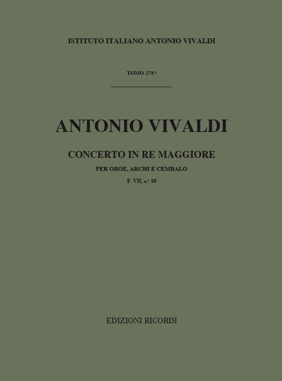 Concerto Per Oboe, Archi E B.C.: In Re Rv 453 - F.VIi/10 Tomo 279 (VIVALDI ANTONIO)