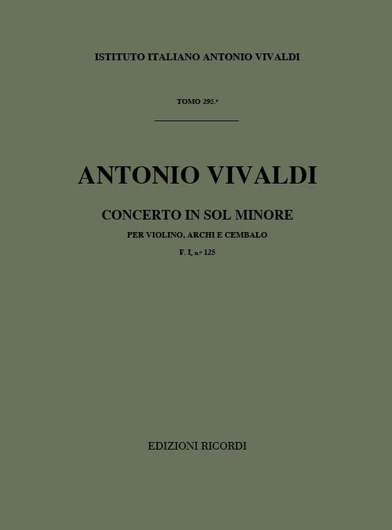 Concerto Per Vl., Archi E B.C.: In Sol Min. Rv 331 - F.I/125 Tomo 295 (VIVALDI ANTONIO)