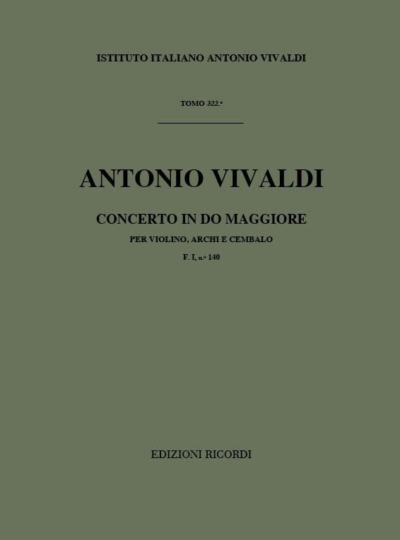 Concerto Per Vl., Archi E B.C.: In Do Rv 172 - F.I/140 Tomo 322 (VIVALDI ANTONIO)
