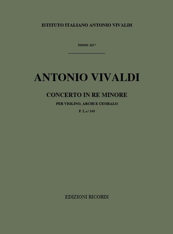Concerto Per Vl., Archi E B.C.: In Re Min. Rv 237 - F.I/143 Tomo 325 (VIVALDI ANTONIO)