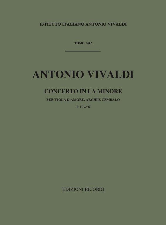Concerto Per Vla D'Amore Archi E B C In La Min Rv 397 - F.II/6 Tomo 341