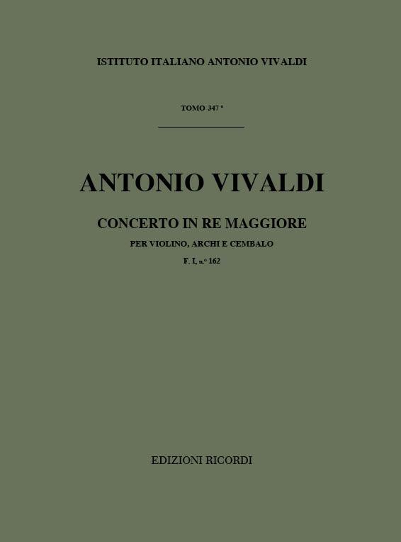 Concerto Per Vl., Archi E B.C.: In Re Rv 213 - F.I/162 Tomo 347 (VIVALDI ANTONIO)