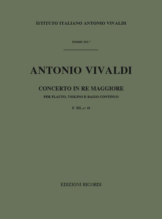 Concerto Per Strum. Diversi E B.C.: In Re Per Fl. E Vl. Rv 84 F.XII/43 Tomo 355 (VIVALDI ANTONIO)